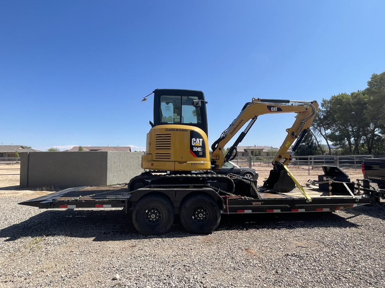 CAT 304E2 Mini Excavator delivered on trailer Las Vegas